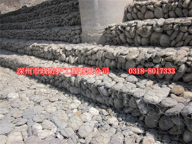 格賓網應用橋梁、橋墩及橋梁扶垛斜面上有效防止被沖涮